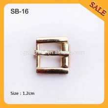 SB16 Nickle Free Gold Color Metal wire-formed roller pin buckles Strap adjust